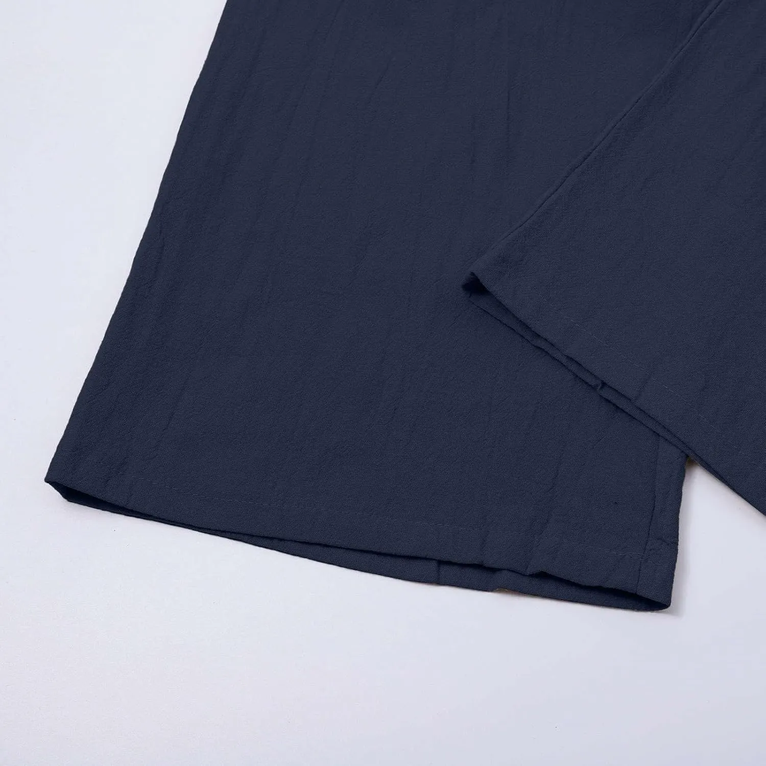 Men's Linen Cargo Pants Solid Casual Lightweight Pant with Multi Pockets Plus Size Drawstring Holiday Streetwear Big and Tall