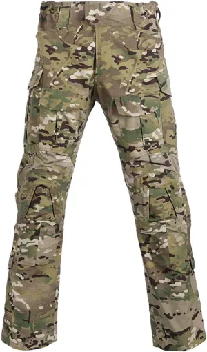 Men's Outdoor Tactical Drawstring Pants 2025 Multi-Pocket Breathable Camouflage Training Work Pants