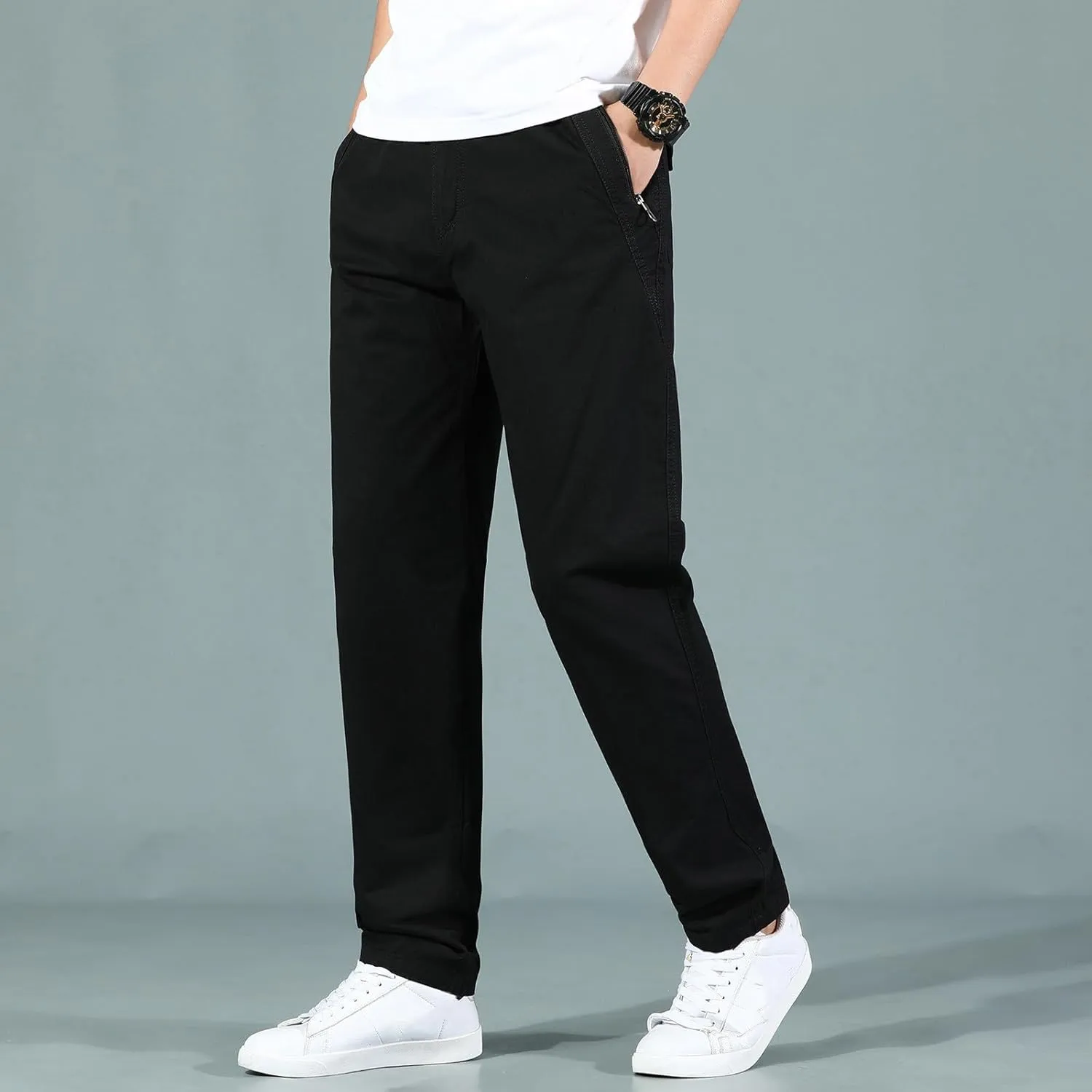 Men's Pant Cargo Work Loose Casual Sweatpants Lightweight Tactical Pant Multi Pockets Outdoor Twill Sport Hiking Pant