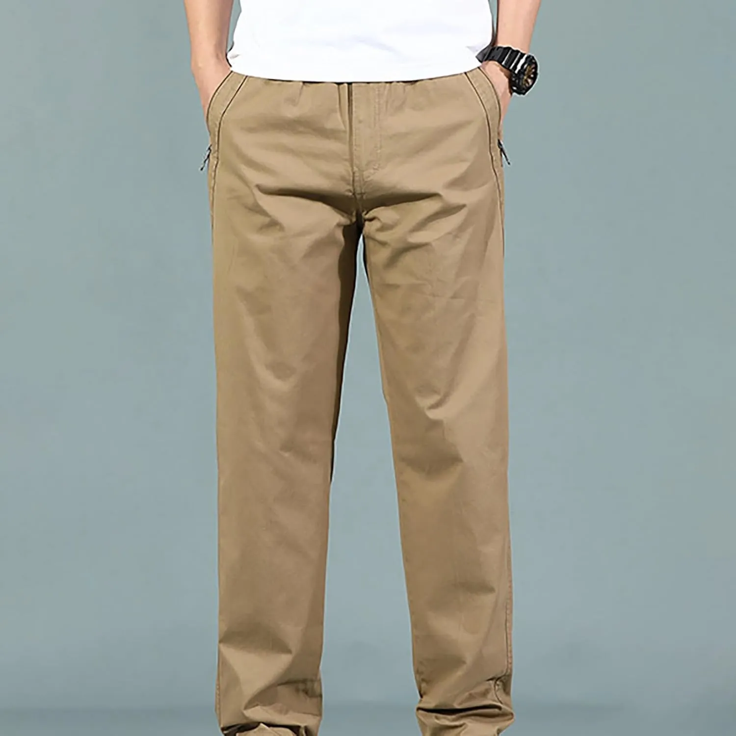 Men's Pant Cargo Work Loose Casual Sweatpants Lightweight Tactical Pant Multi Pockets Outdoor Twill Sport Hiking Pant