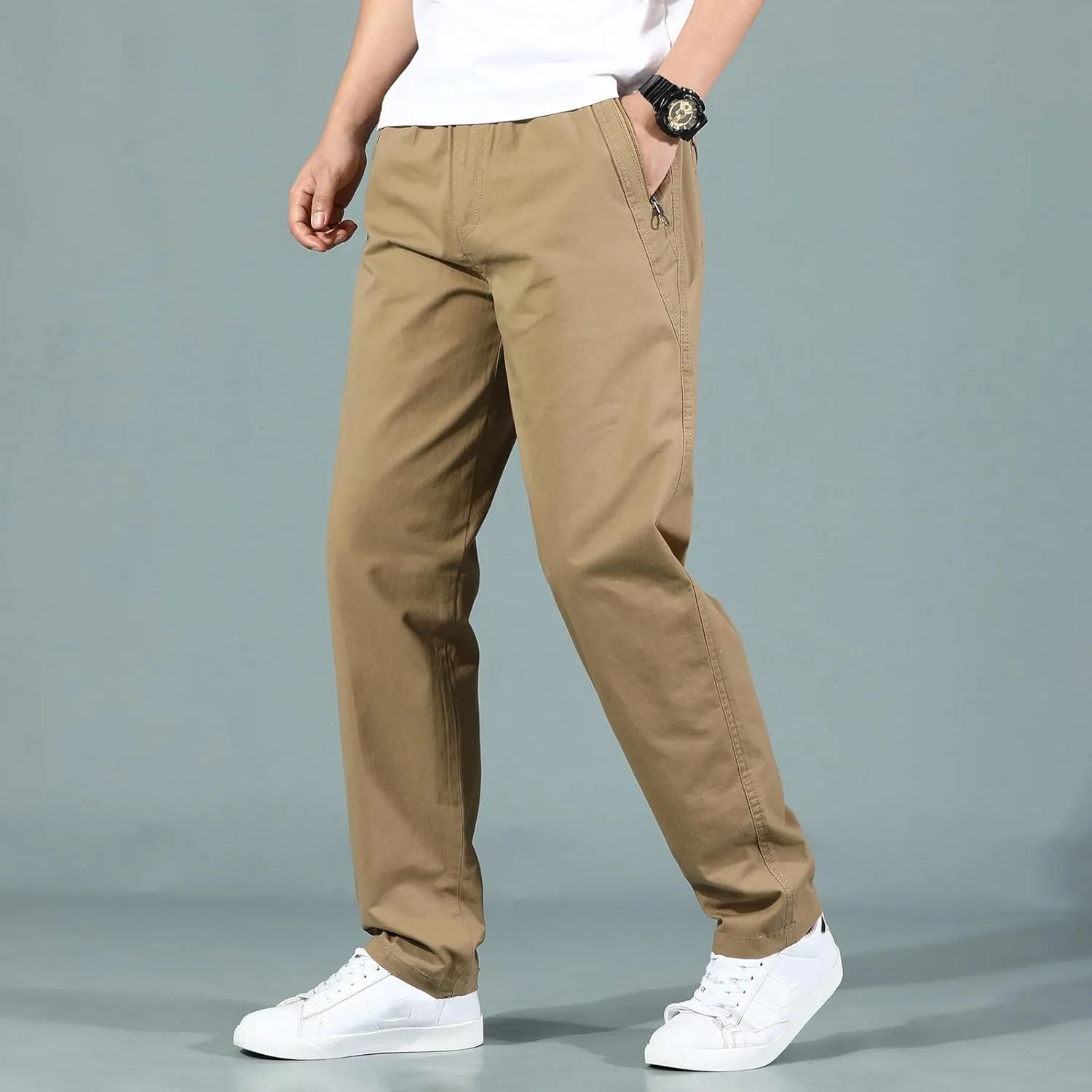 Men's Pant Cargo Work Loose Casual Sweatpants Lightweight Tactical Pant Multi Pockets Outdoor Twill Sport Hiking Pant