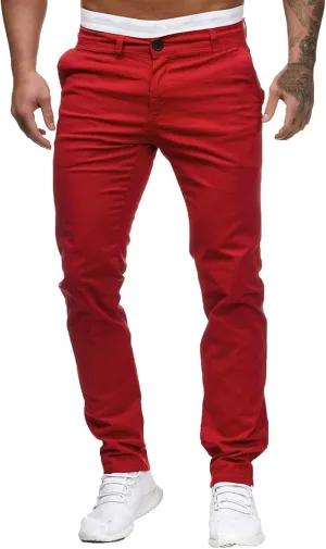 Mens Slim Fit Dress Pants Casual Work Skinny Suit Pants Flat-Front Stretch Chino Tapered Straight Leg Golf Dress Pant Trouser