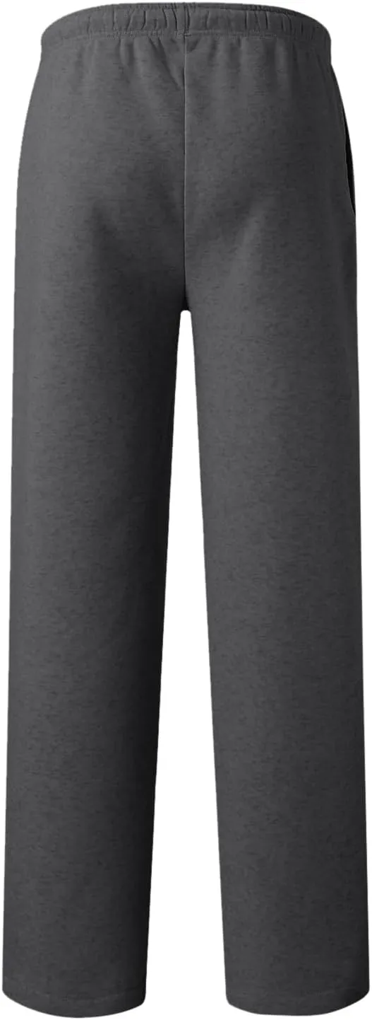 Men's Slim Fit Tapered Chino Pants, Fleece Lined Sweatpants Straight Leg Workout Comfy Pants Bottom Sweatpants Joggers
