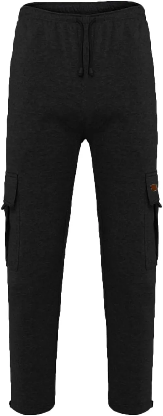 Mens Sweatpants Drawstring Elastic Waist Wide Leg Pant Loose Fit Baggy Pants Hiking Hunting Work Trousers