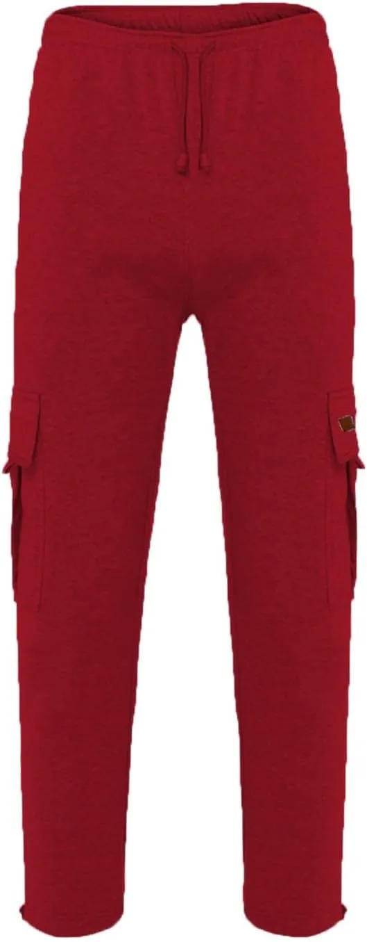 Mens Sweatpants Drawstring Elastic Waist Wide Leg Pant Loose Fit Baggy Pants Hiking Hunting Work Trousers