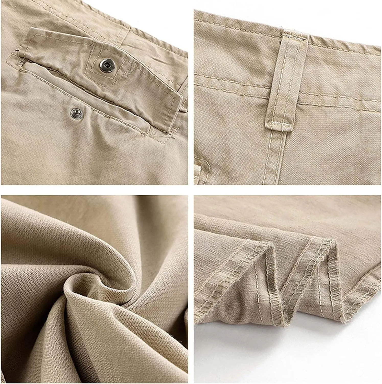 Mens Sweatpants Joggers Elastic Cuff Outdoor Hiking Pants Multi Pockets Comfort Utility Cargo Work Pants Regular Fit