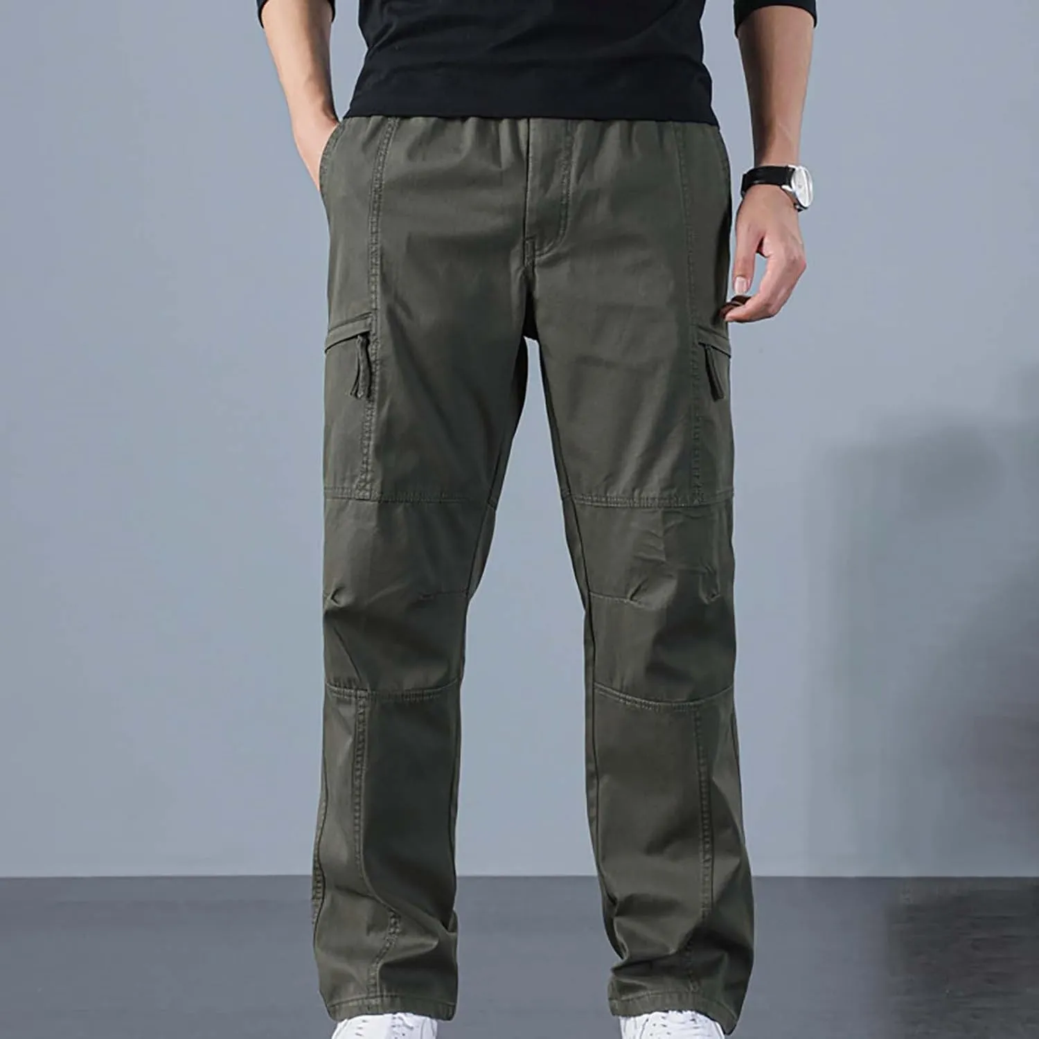 Mens Sweatpants with Pockets Men's Wild Cargo Pants Casual Joggers Sweatpants Outdoor Waterproof Hiking Work Pants