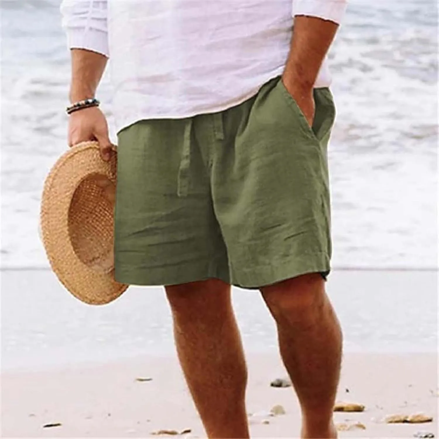 Mens Swim Trunks Motion Cargo Quick Dry Activewear Featuring Drawstring Design and Pockets for Athletic Running Short