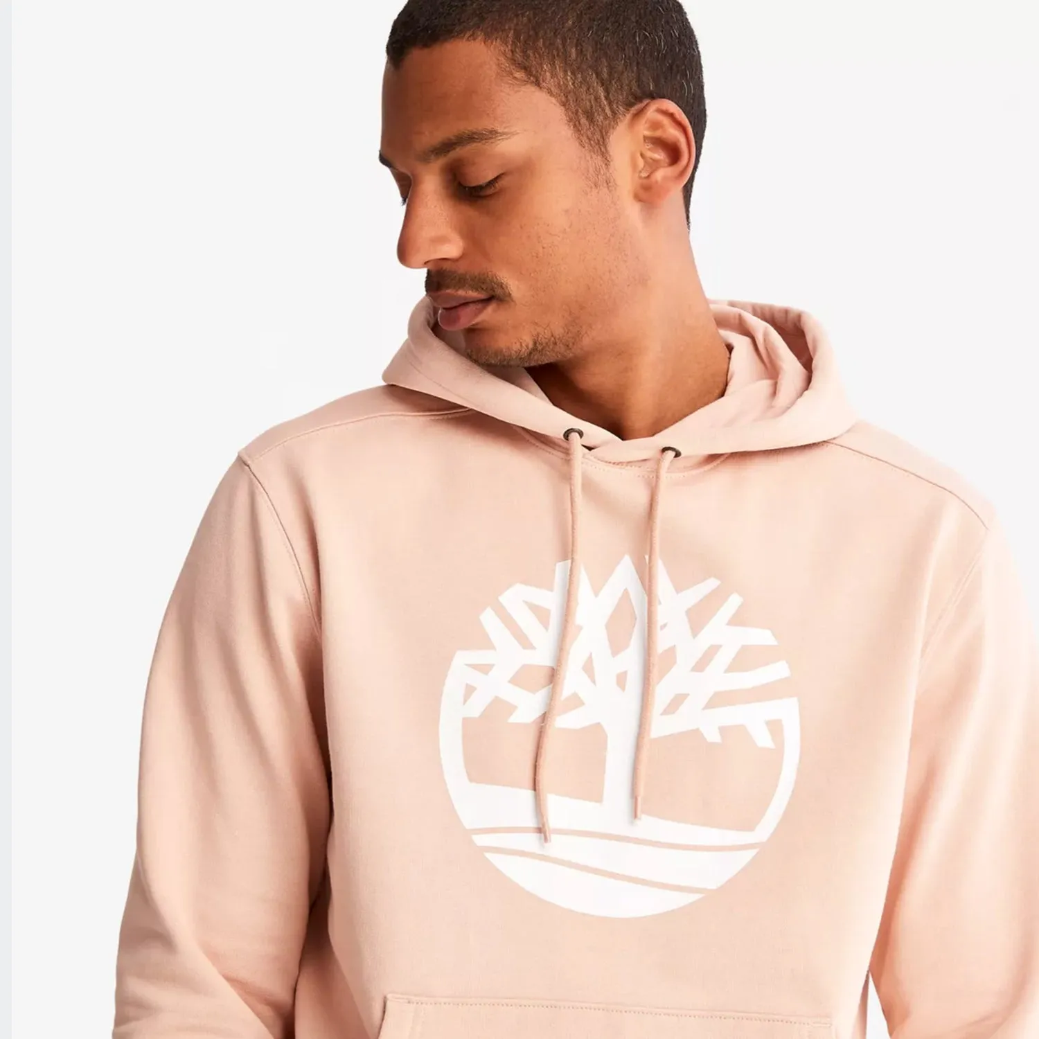 Men's Timberland Tree Logo Hoodie Cameo Rose