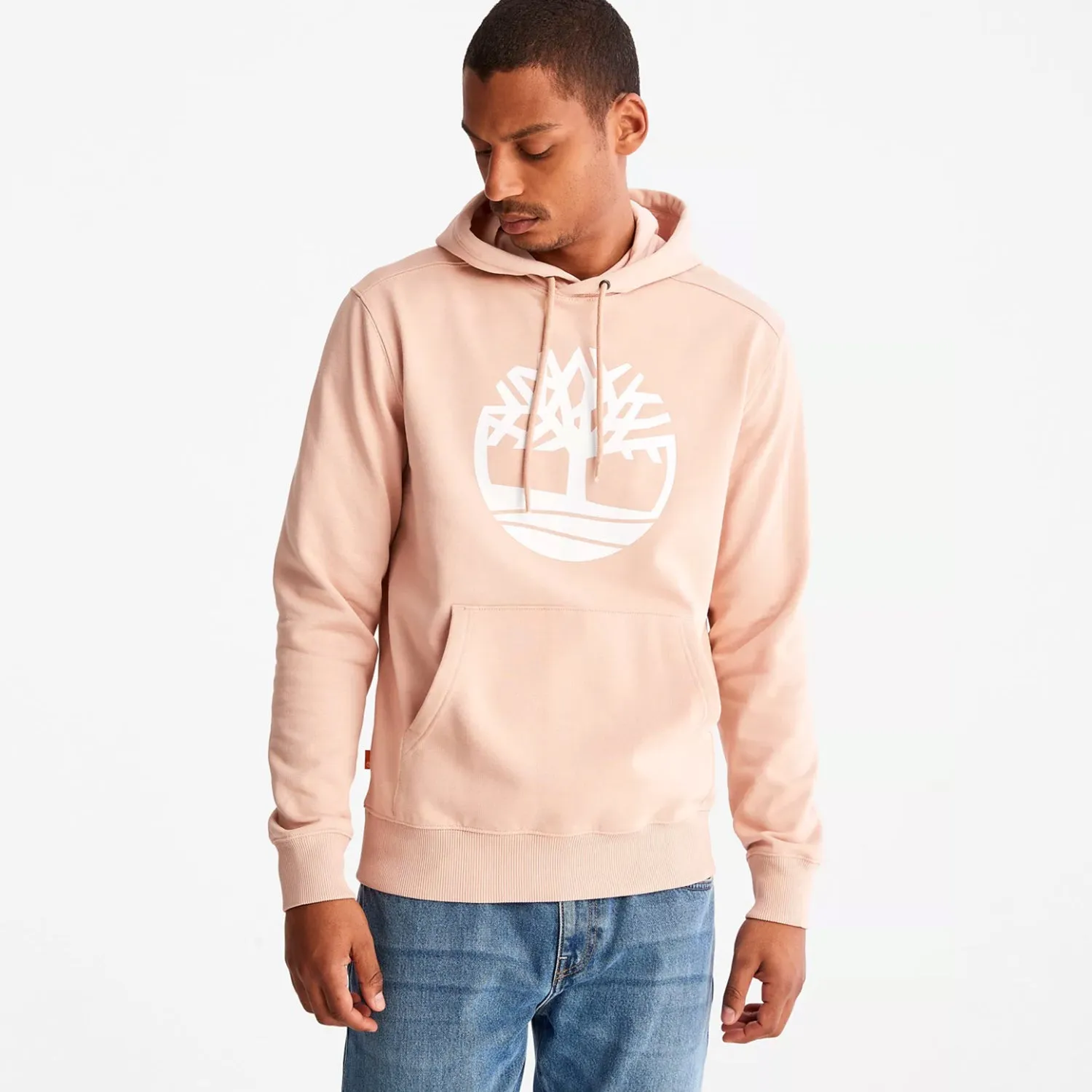 Men's Timberland Tree Logo Hoodie Cameo Rose