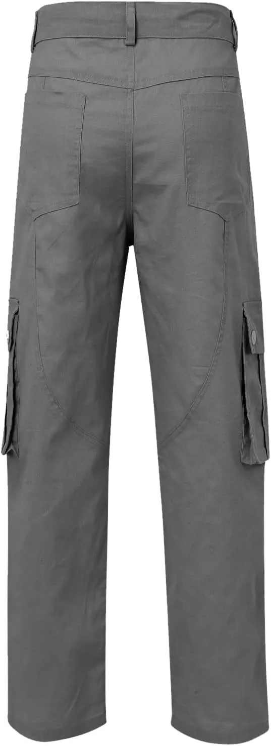 Mens Wild Cargo Pants Four Seasons Street Casual Sports Solid Color Trousers Multi Pocket Overalls Fashion Joggers