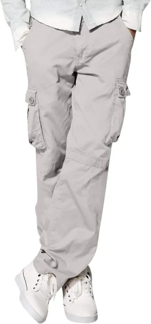 Mens Wild Cargo Pants Four Seasons Street Casual Sports Solid Color Trousers Multi Pocket Overalls Fashion Joggers