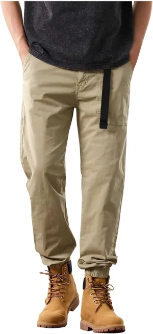 Mens Yoga PantsCargo Pants for Men,Fashion Pants Loose Fit Straight-Leg Trousers Overalls Hiking Joggers with Pockets Mens PantsChino Pants Slim Fit