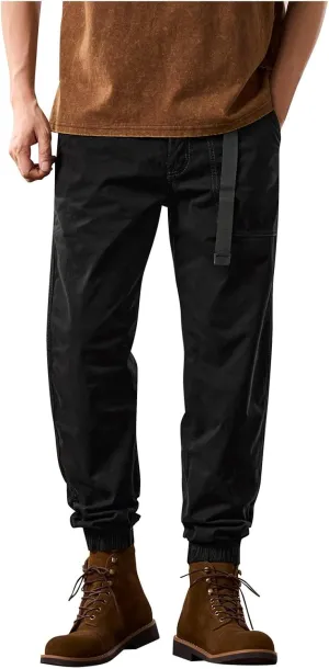 Mens Yoga PantsTactical Cargo Pants for Men Lightweight Slim Fit Trousers Outdoor Hiking Pants Overalls with Multi PocketsBlack Chino Pants