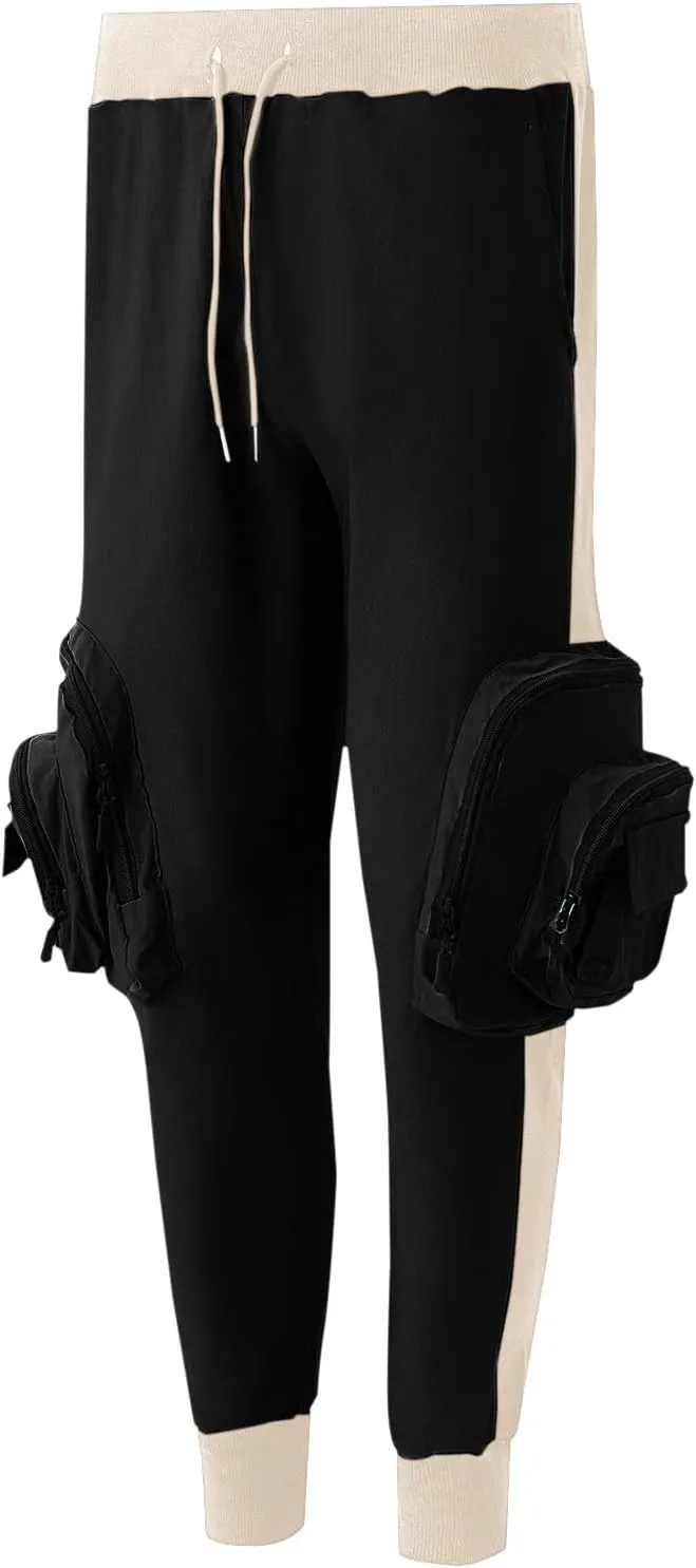 MIDOO Cargo Pants for Men Slim Fit Casual Drawstring Waist Lightweight Breathable Active Athletic Fishing Hiking Pants