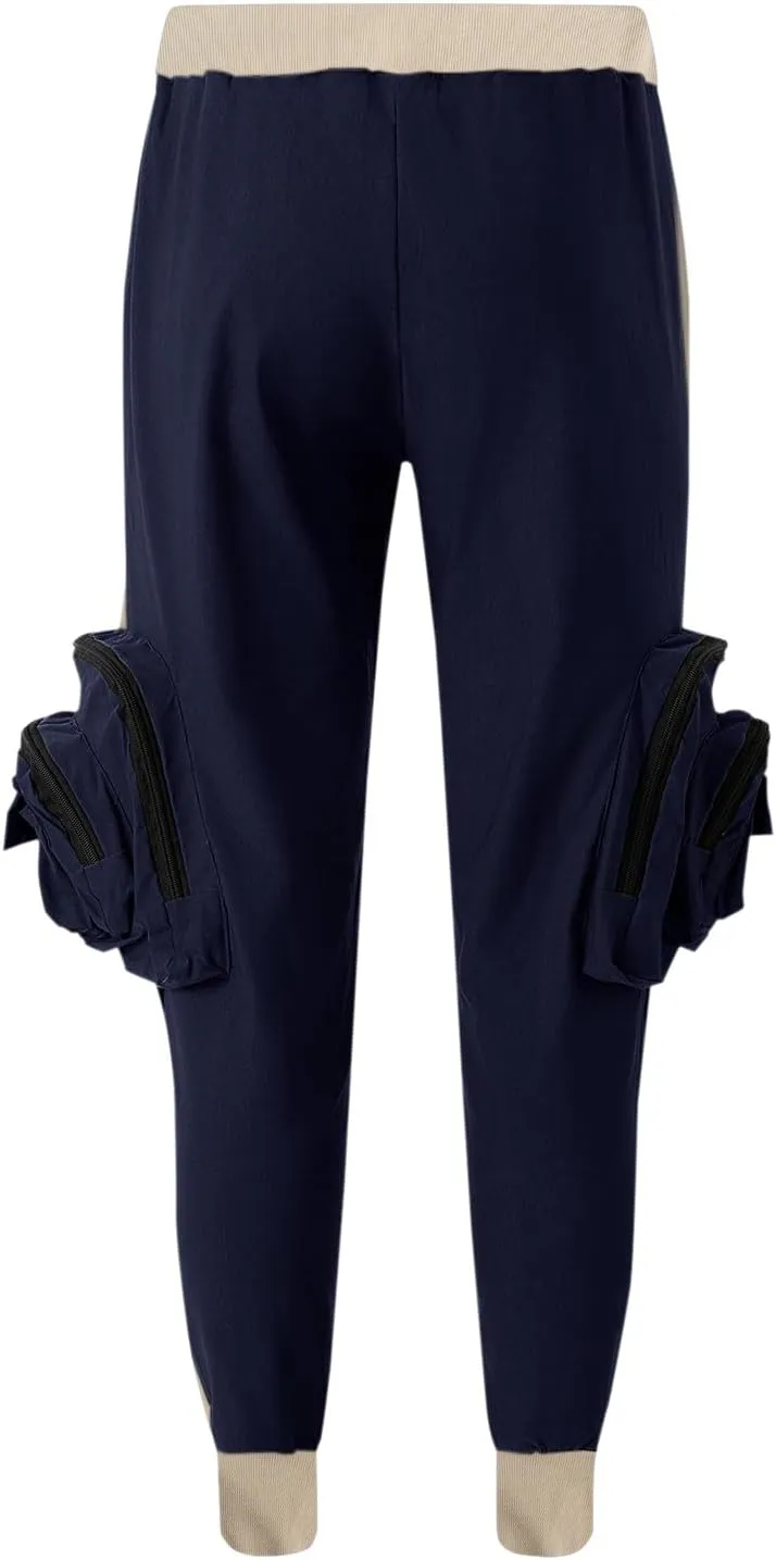 MIDOO Cargo Pants for Men Slim Fit Casual Drawstring Waist Lightweight Breathable Active Athletic Fishing Hiking Pants