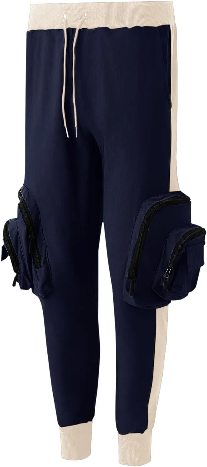 MIDOO Cargo Pants for Men Slim Fit Casual Drawstring Waist Lightweight Breathable Active Athletic Fishing Hiking Pants