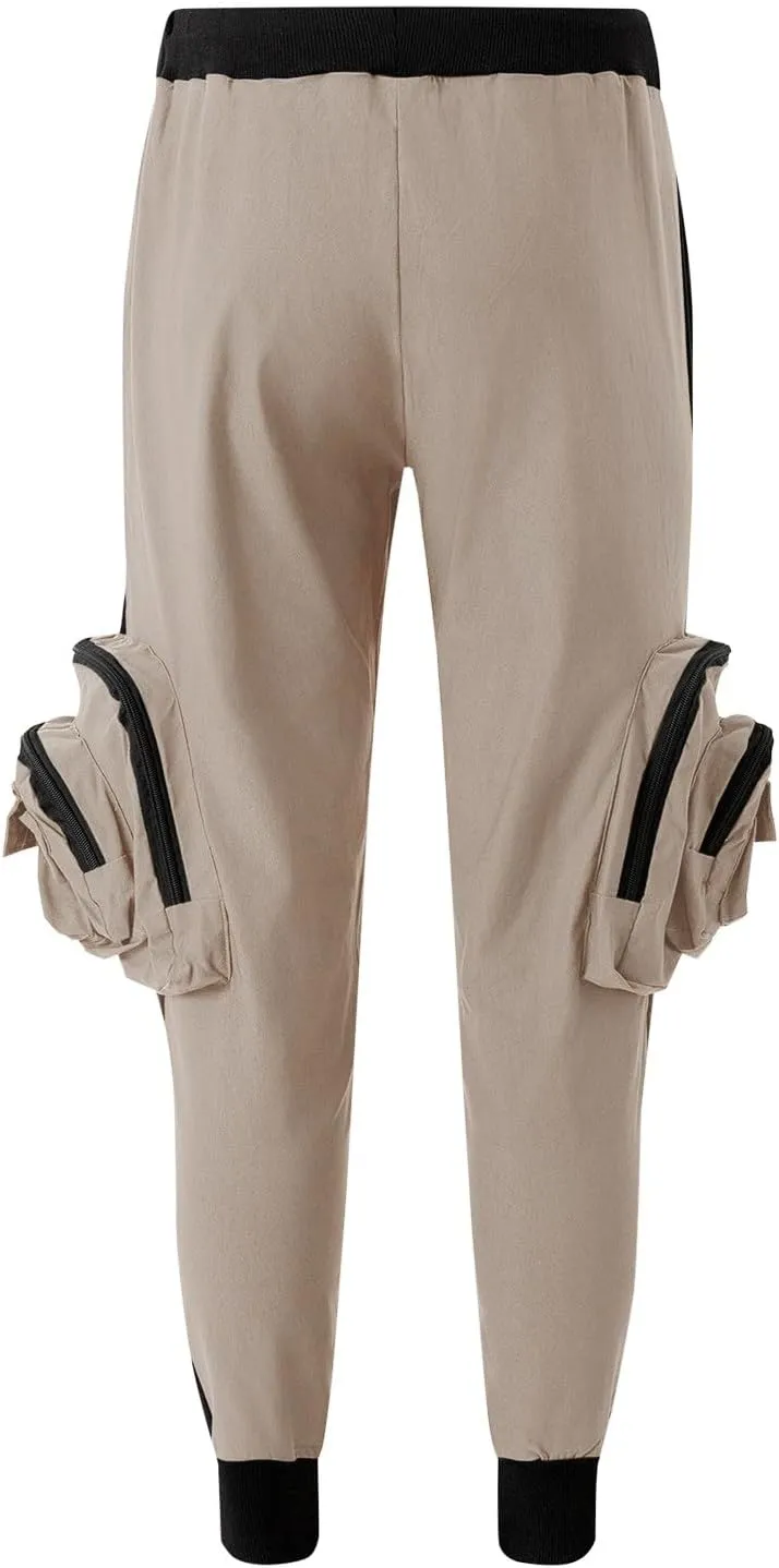 MIDOO Cargo Pants for Men Slim Fit Casual Drawstring Waist Lightweight Breathable Active Athletic Fishing Hiking Pants