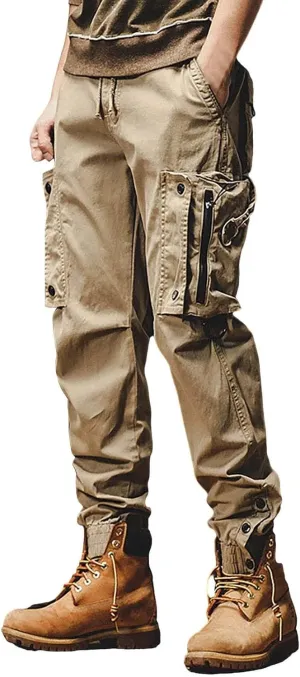 MIDOO Mens Sweatpants Tall Length Casual Joggers Pants Stretch Drawstring Elastic Waist Tapered Leg Sweatpants with Pockets