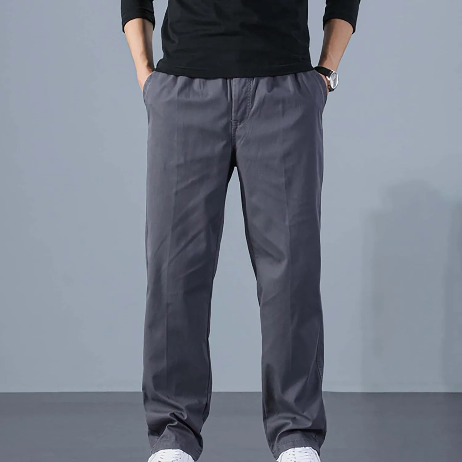 MIDOO Mens Sweatpants with Pockets Casual Loose Straight Sweatpants Outdoor Lightweight Work Hiking Pants Jogger Tousers