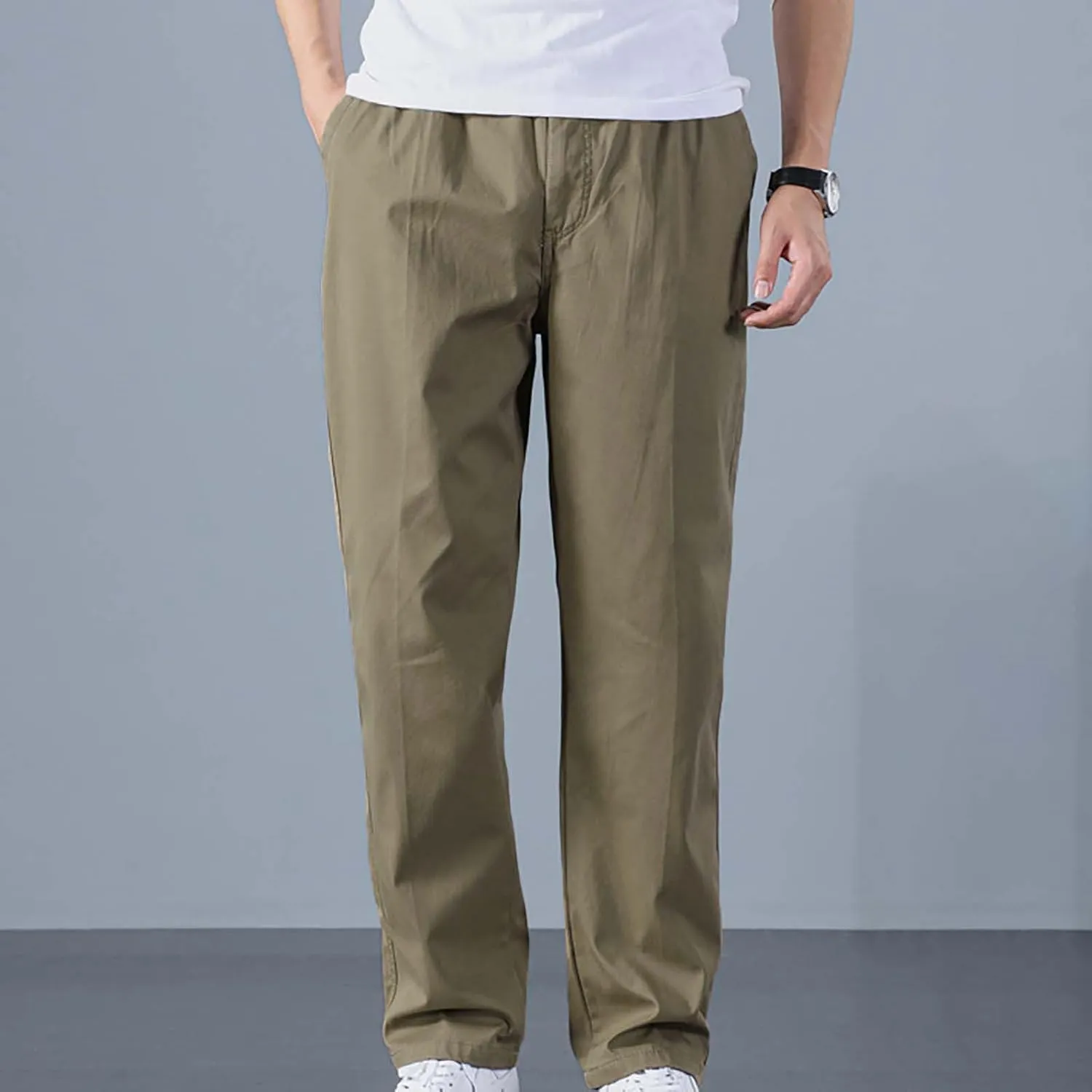 MIDOO Mens Sweatpants with Pockets Casual Loose Straight Sweatpants Outdoor Lightweight Work Hiking Pants Jogger Tousers