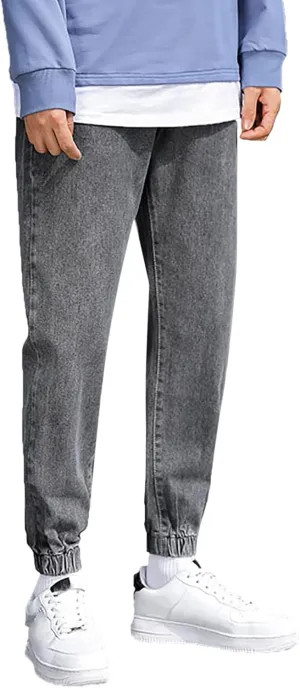 MIDOO Work Pants for Men Slim Fit Casual Joggers Pants Stretch Drawstring Elastic Waist Tapered Leg Sweatpants with Pockets