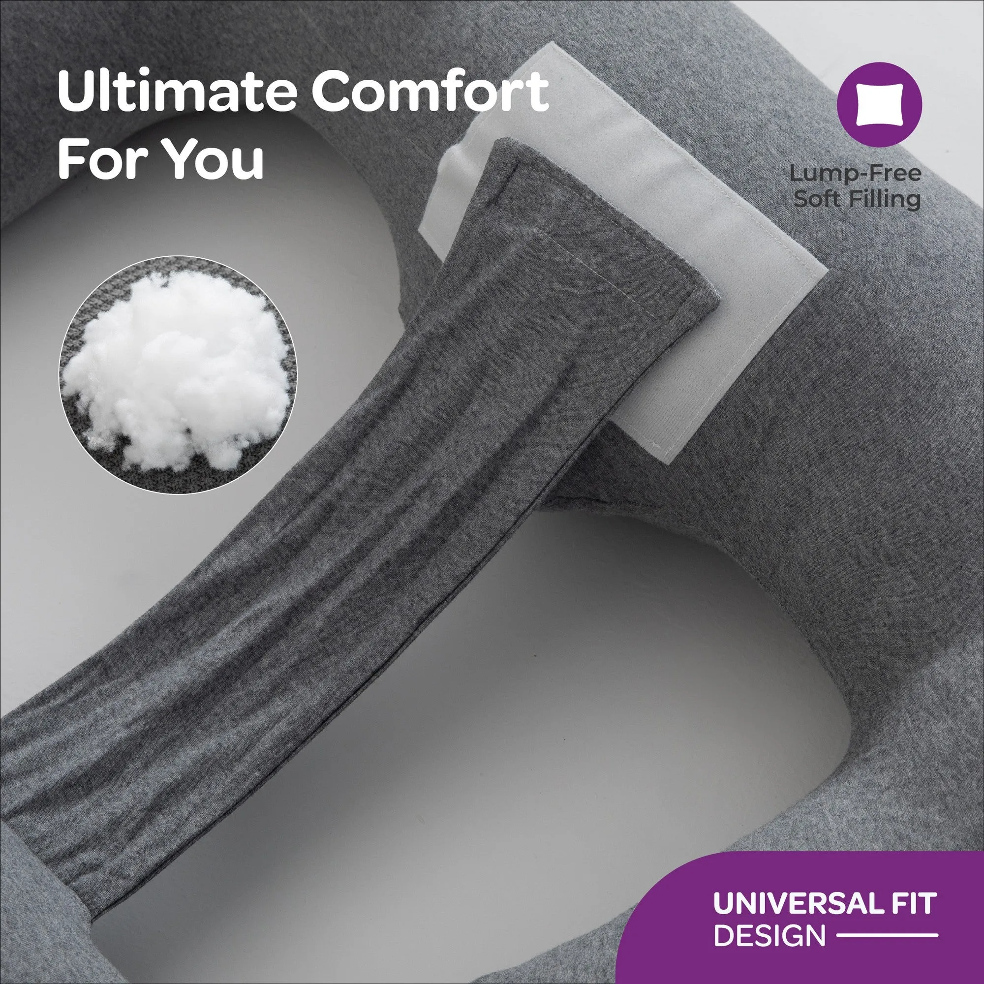 Moon Organic Multi Position Maternity Pillow with Detachable back support Maternity Accessories for Adult