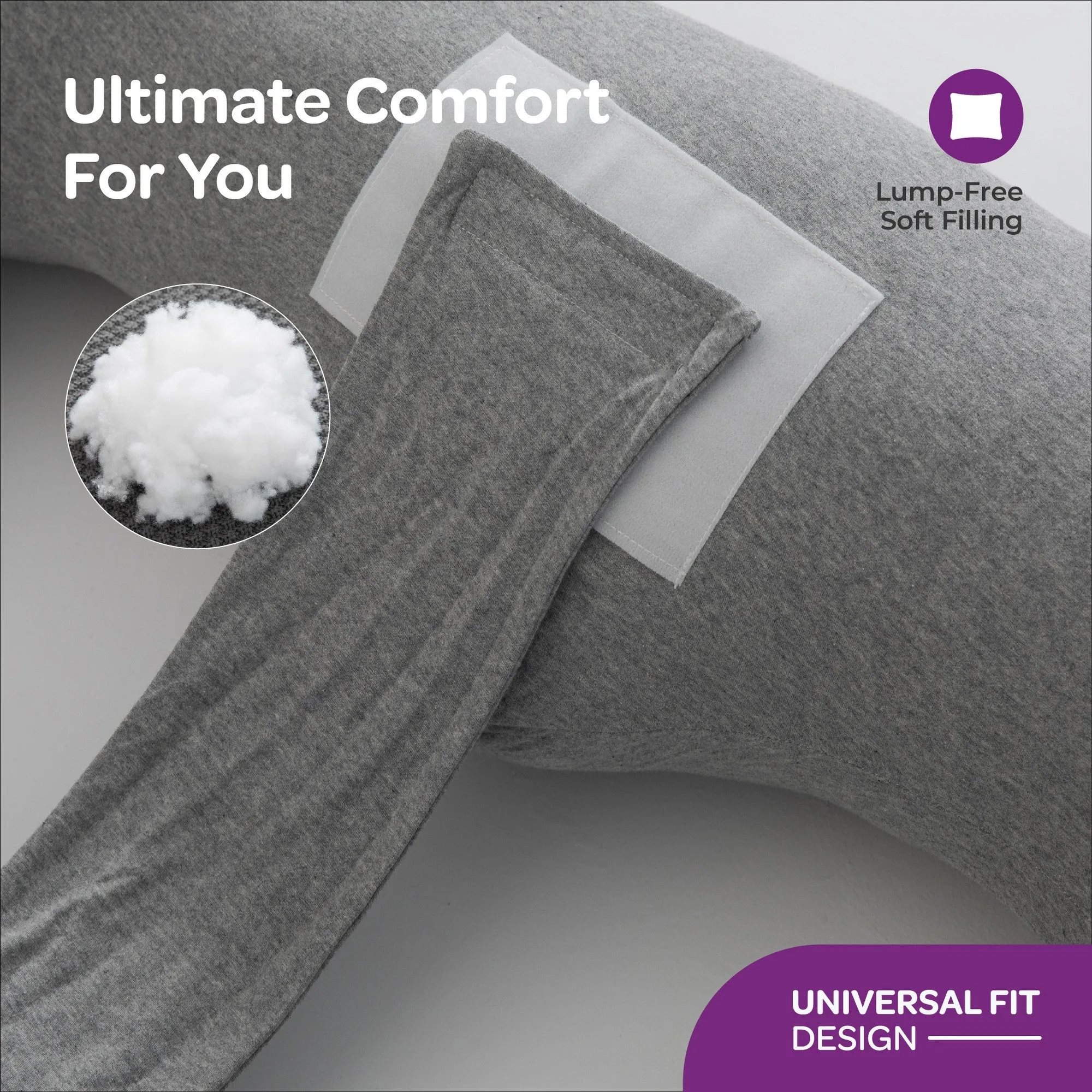 Moon Organic Multi Position Maternity Pillow with Detachable back support Maternity Accessories for Adult