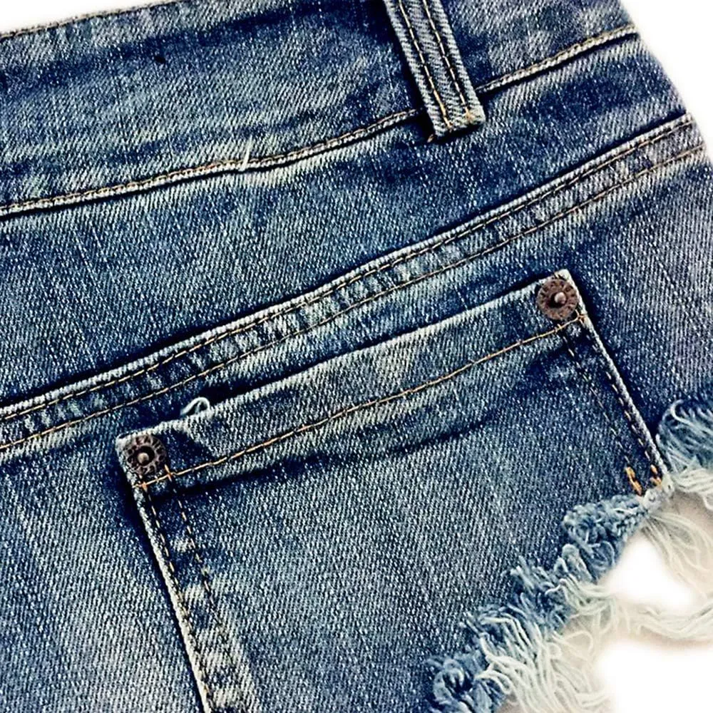 MUYDZ Women's Fashion Sexy Low Waist Denim Shorts Hot Pants Jeans