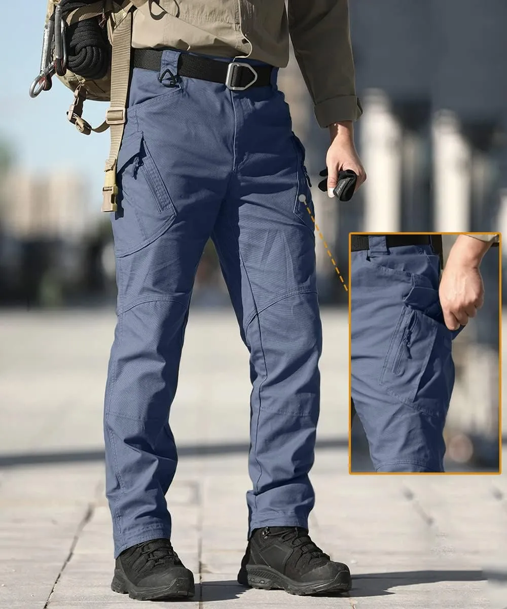 NAVEKULL Men's Military Cargo Tactical Pants Ripstop Lightweight Cotton Stretch Combat Outdoor Hiking Pants