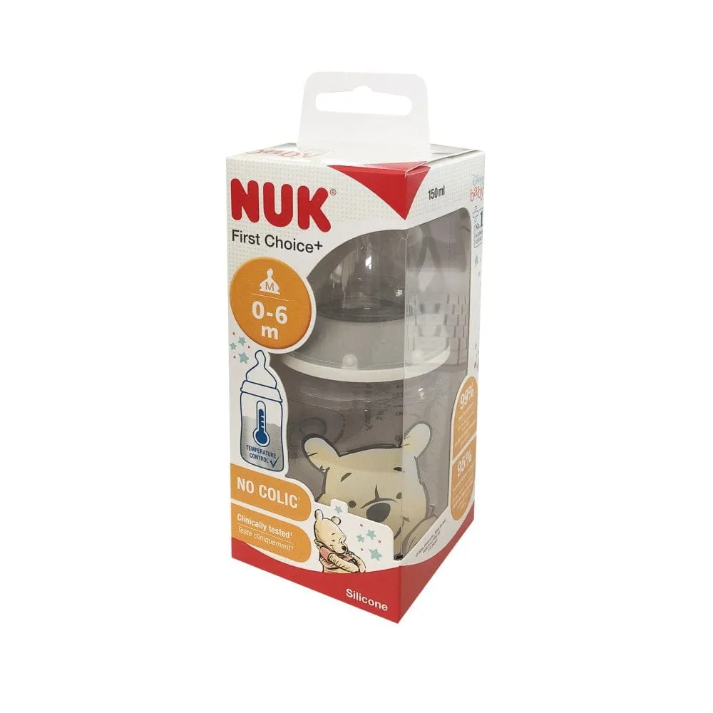 NUK Temperature Control Bottle - Winnie the Pooh, 150ml 0-6m