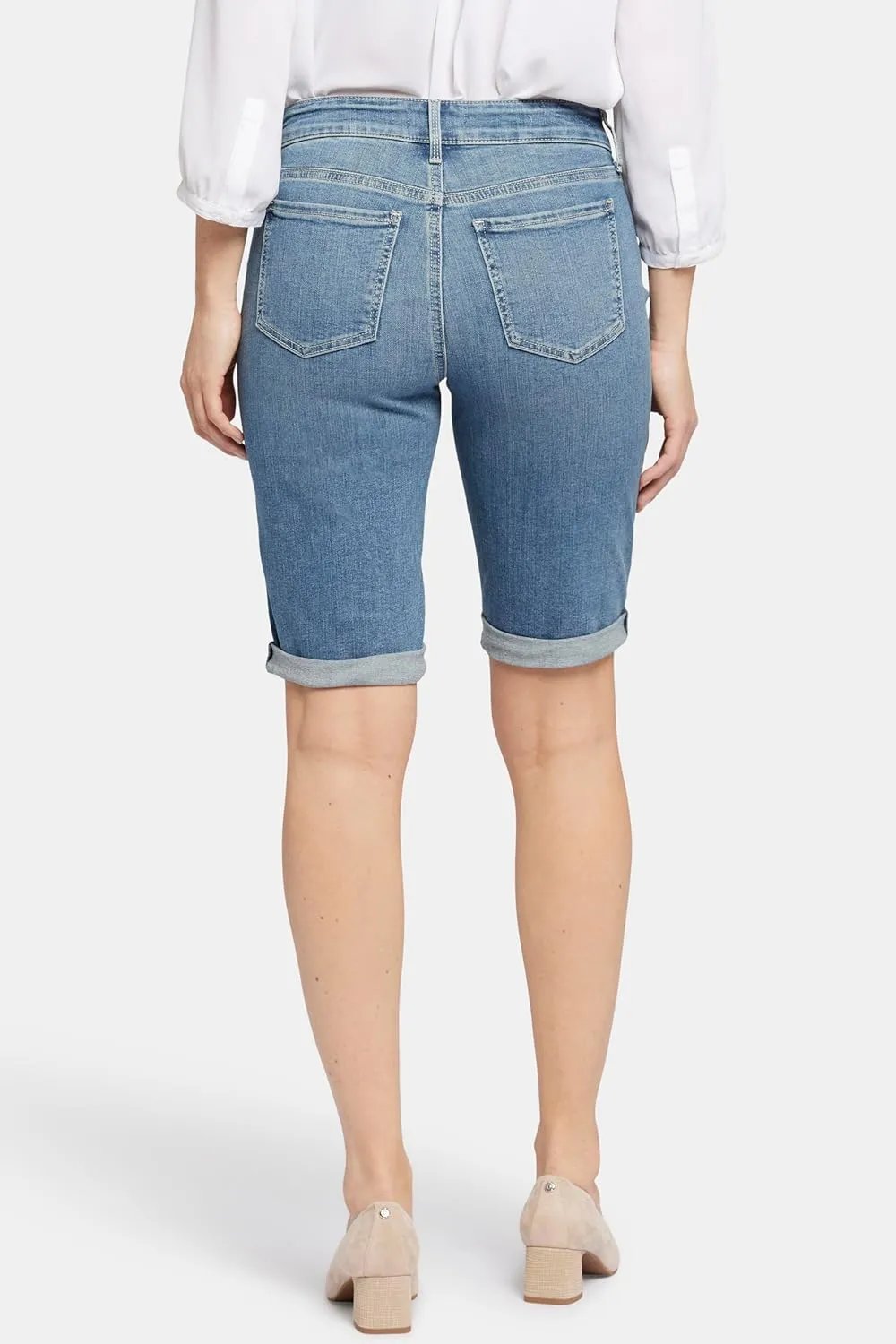 NYDJ Women's Briella Roll Cuff Jean Long Slimming Denim Shorts