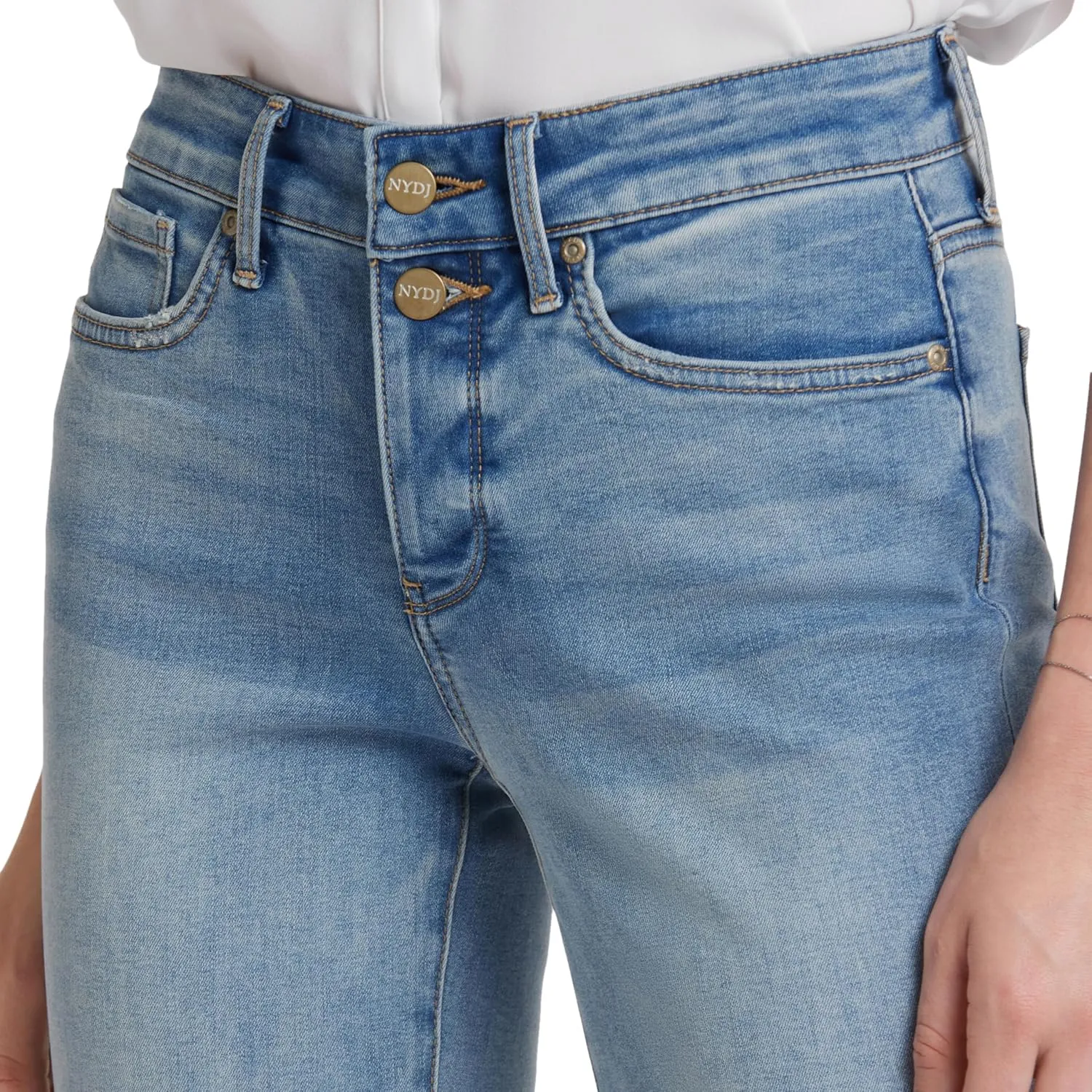 NYDJ Women's Briella Roll Cuff Jean Long Slimming Denim Shorts