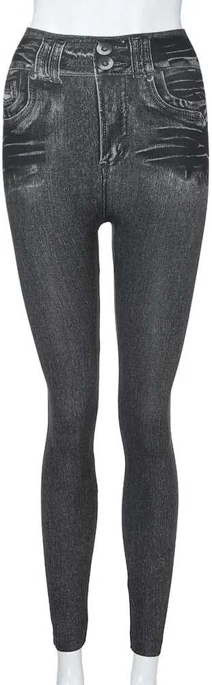 Nyybw Women's Stretchy Denim Skinny Jeans Skinny Leg Jean High Rise Waist Denim Pants Trousers with Pocket Back to School