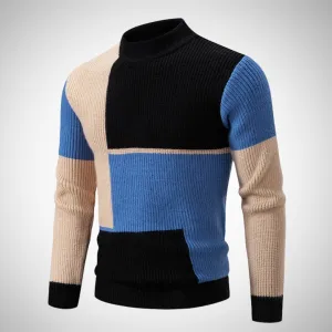 Oliver Knitted Sweater with Stand-Up Collar