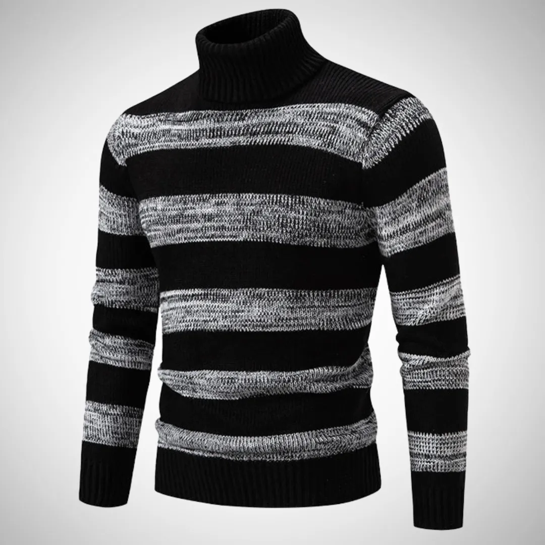 Oliver Knitted Sweater with Stand-Up Collar
