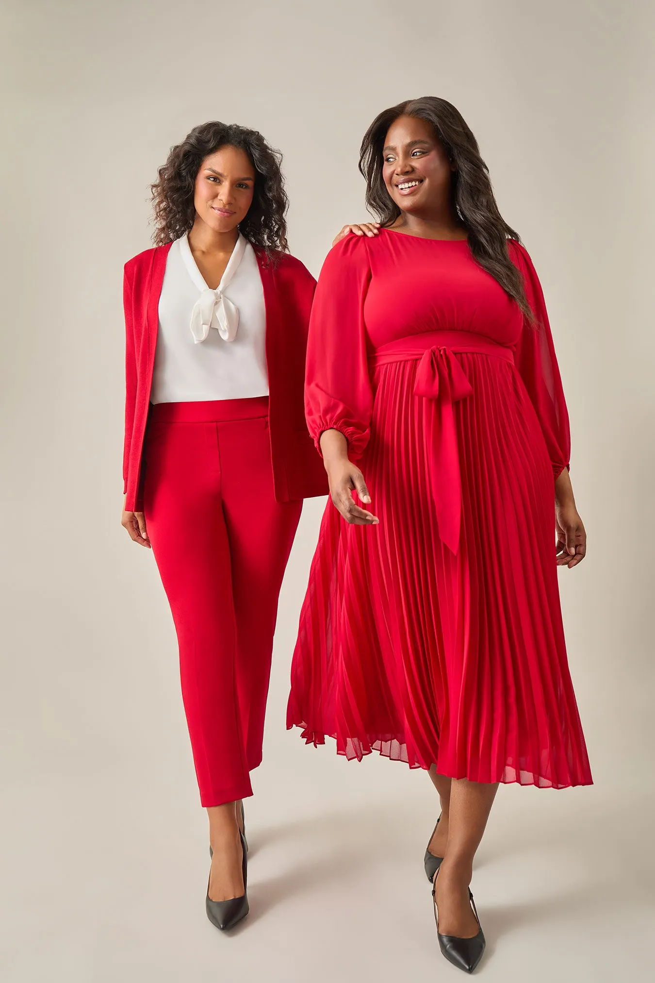 Open Front Cardigan, Crimson