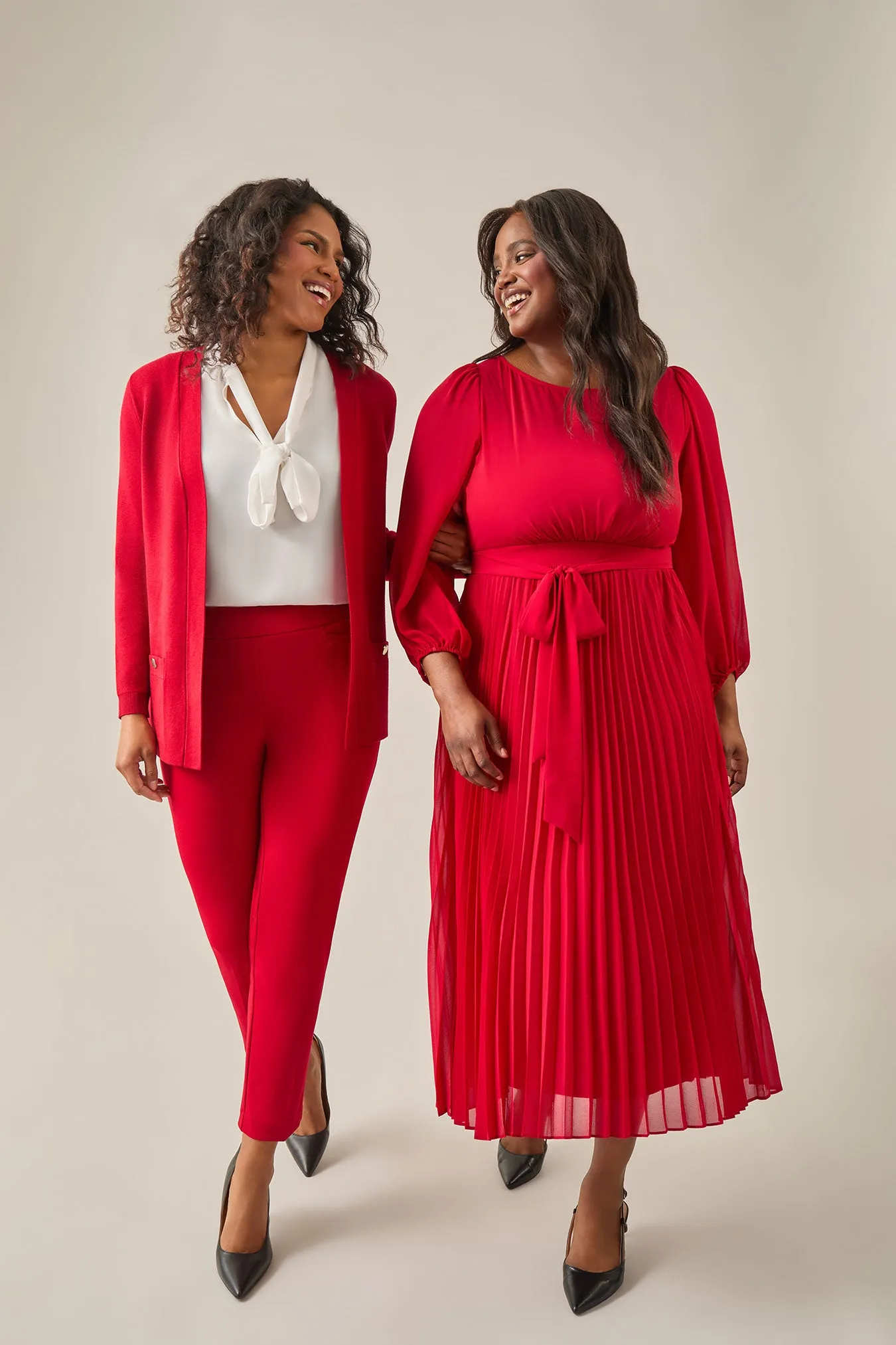Open Front Cardigan, Crimson