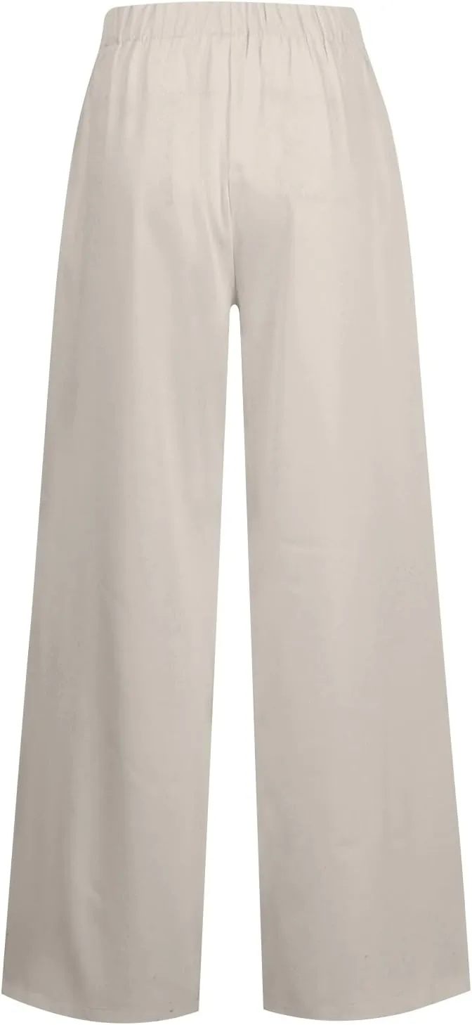 Oversized Wide Leg Pants Women,Work Business Casual High Waisted Dress Pants Drawstring Palazzo Pants Flowy Trousers