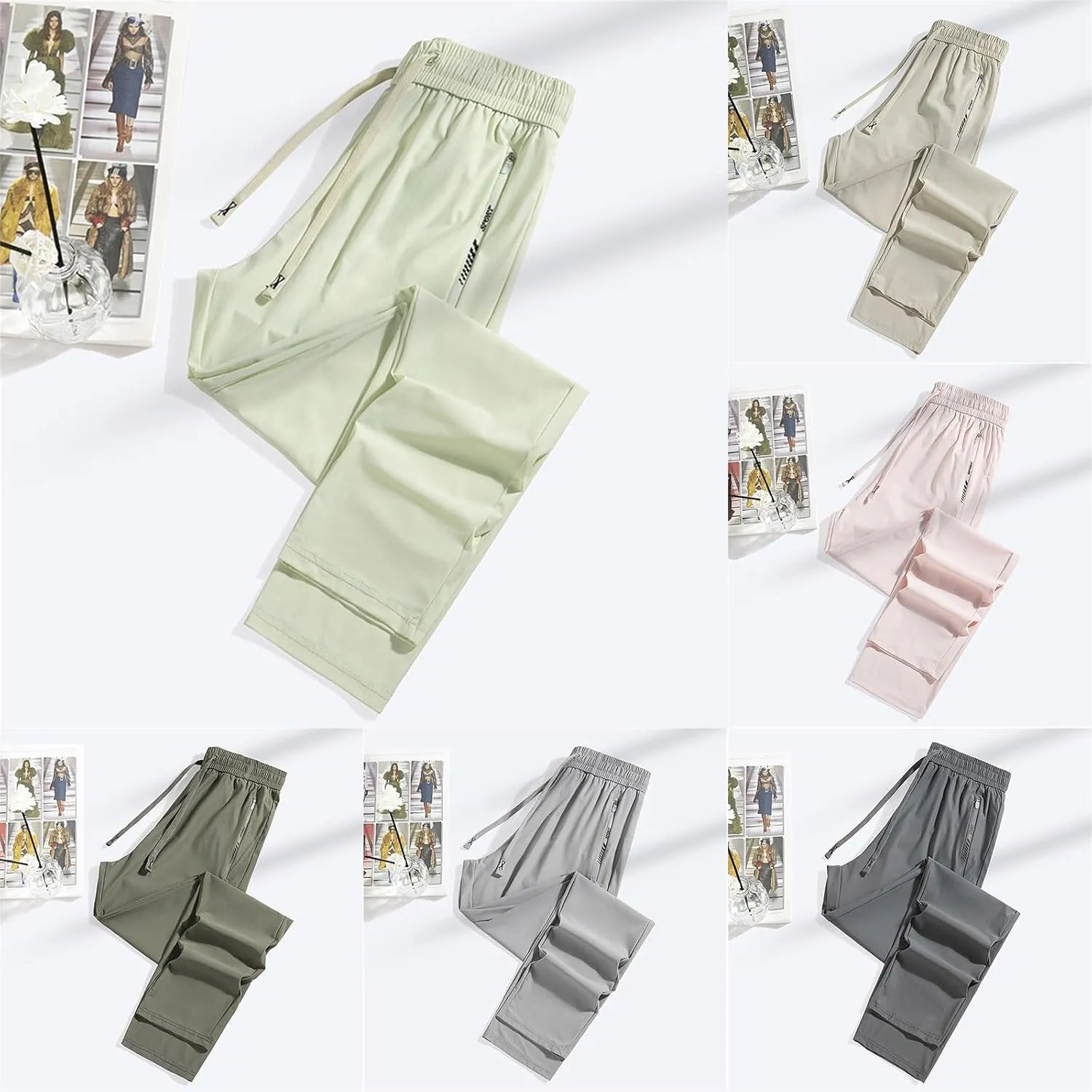 Pants for Men, Palcomfy Mens Glide Pants, Unisex Quick Dry Pull-On Stretch Workout Pant, Jogging Sweatpants for Mens