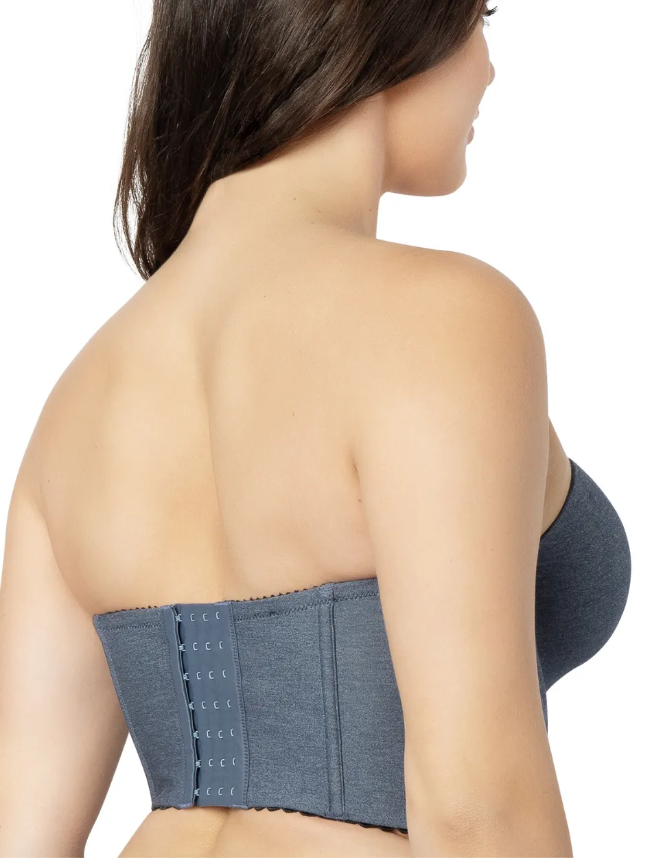 Parfait Dolly Longline Strapless Bustier, Blue | Dark Blue Strapless Bustier | Parfait Longline Strapless Bra