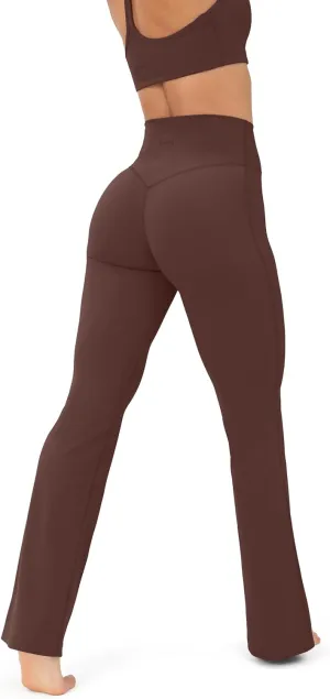 PAVOI ACTIVE High Waisted Flare Leggings for Women - Buttery Soft Bell Bottom Workout Flared Wide Leg Yoga Pants - FlexFlow
