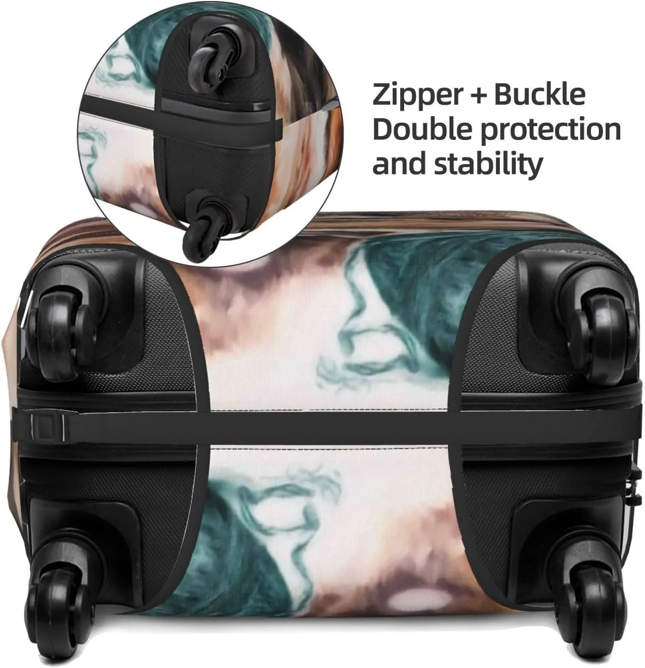 Playful Cat Print Washable Luggage Cover - Fashion Suitcase Protector Fits 18-32 Inch Luggage