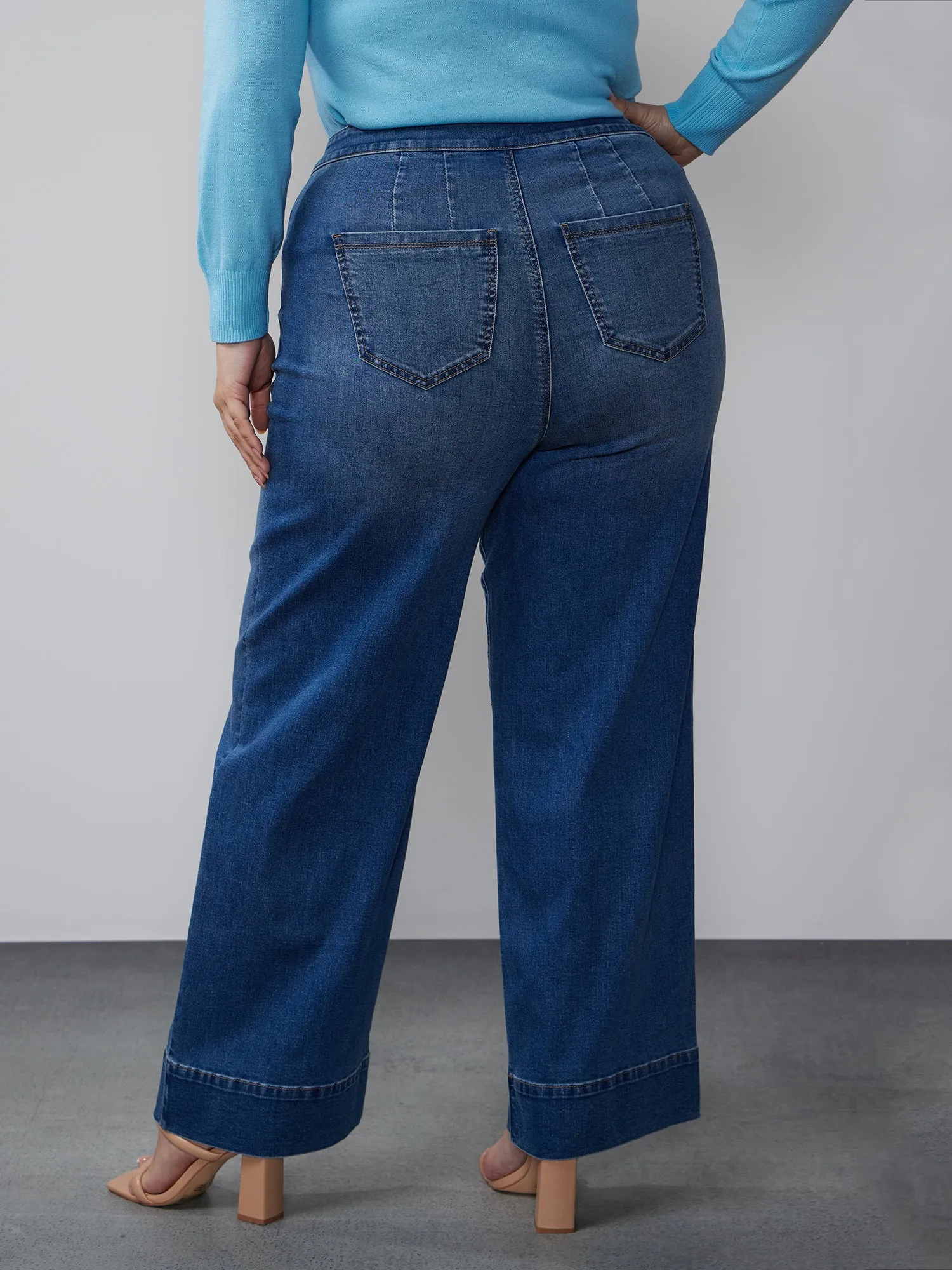 Plus Wide Leg Jeans