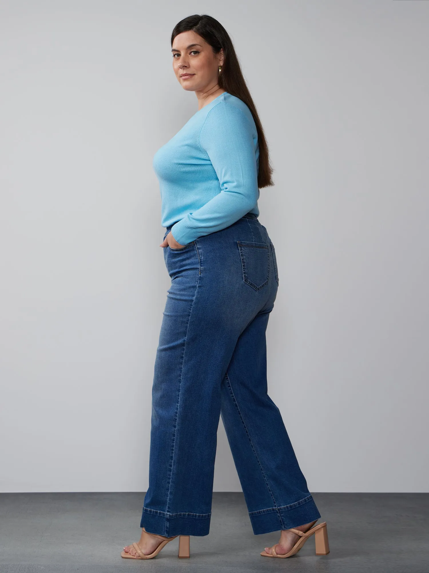 Plus Wide Leg Jeans