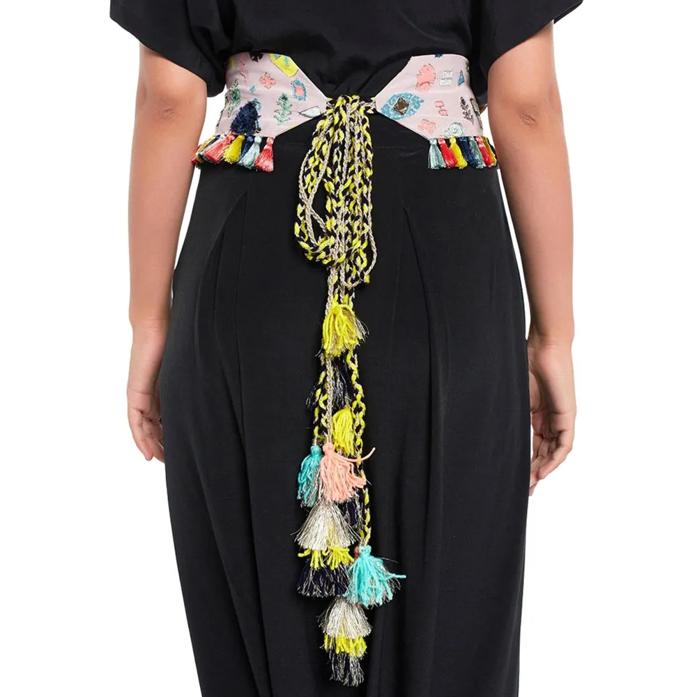 PS Accessories by Payal Singhal Payal Singhal Purple Embroidered Belt
