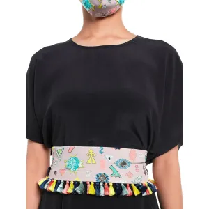 PS Accessories by Payal Singhal Payal Singhal Purple Embroidered Belt