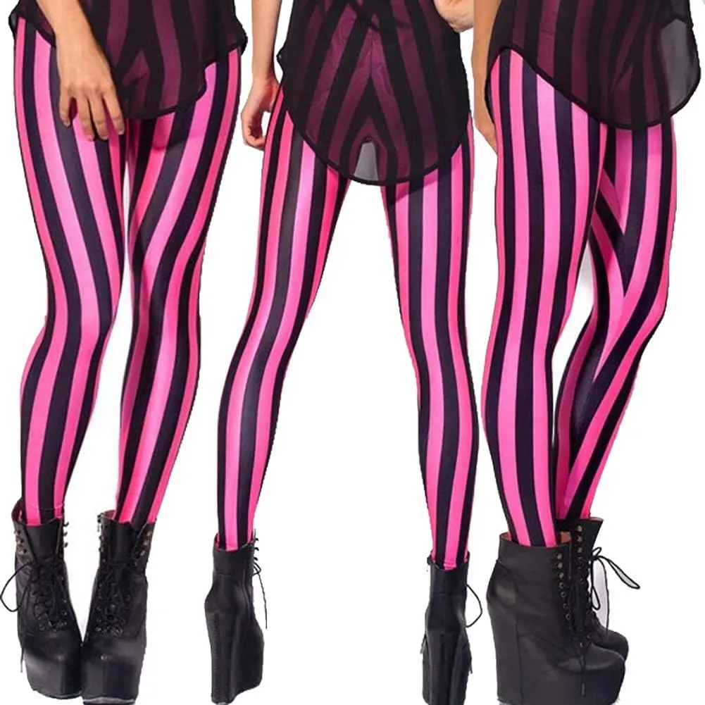 QZUnique Leggings for Women, Halloween Full-Length Printed Legging Footless Elastic Yoga Pants, Regular and Plus Size
