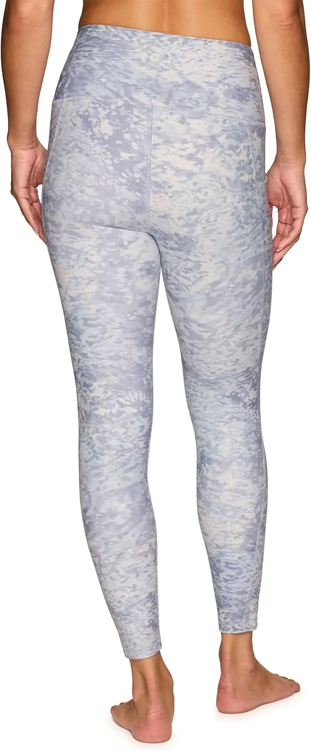 RBX Active Womens Ultra Hold Squat Proof 7/8 Ankle Length Printed Running Yoga Legging with Pockets