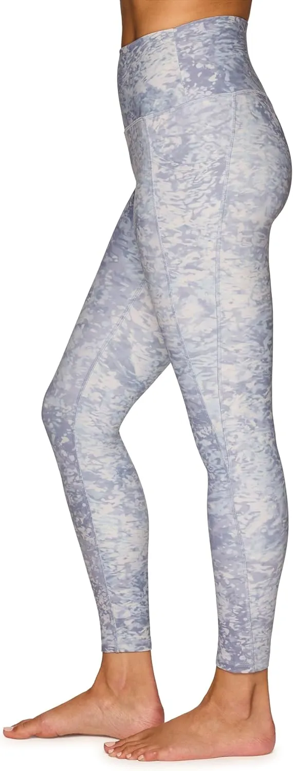 RBX Active Womens Ultra Hold Squat Proof 7/8 Ankle Length Printed Running Yoga Legging with Pockets